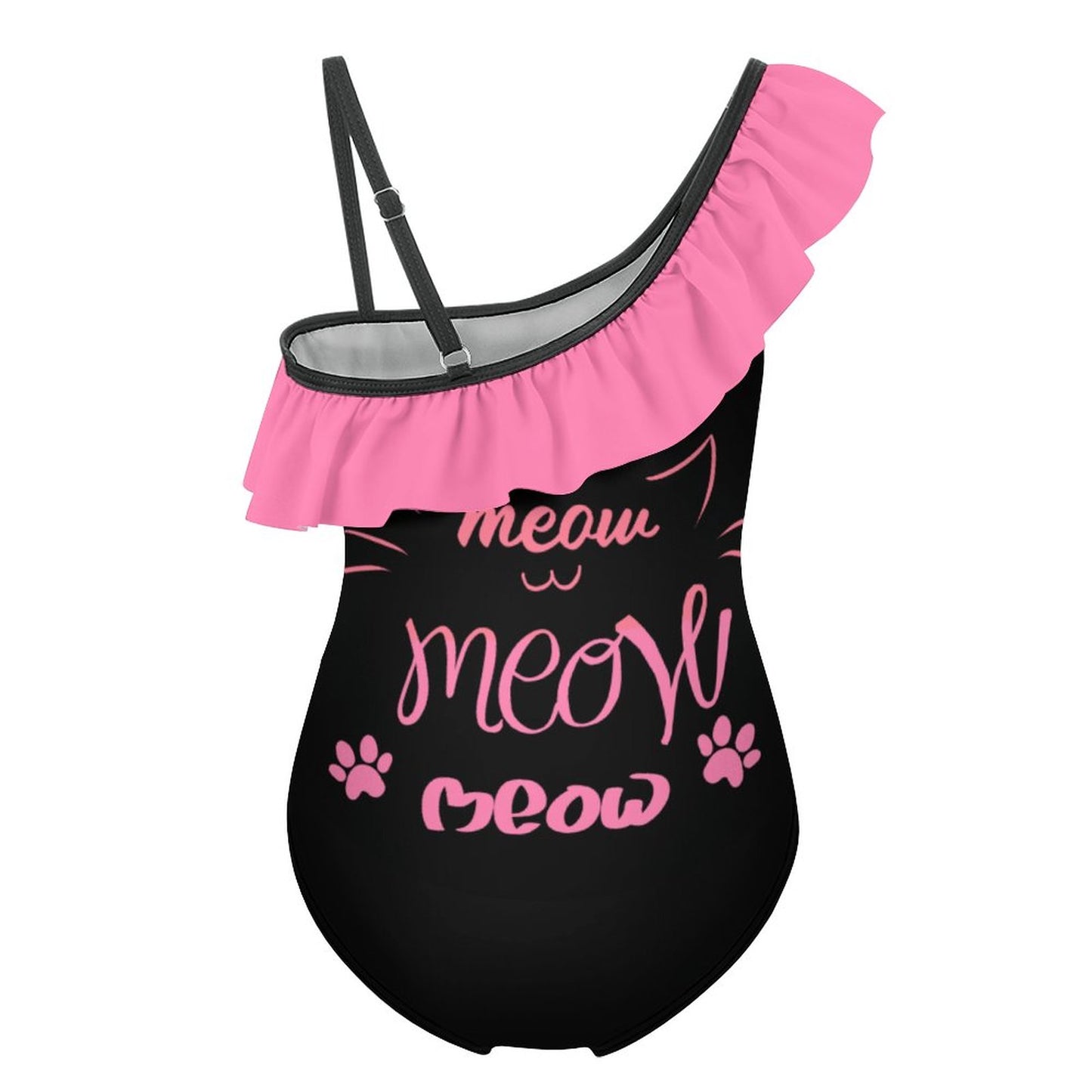 All-Over Print Children's Ruffle One-piece Swimsuit