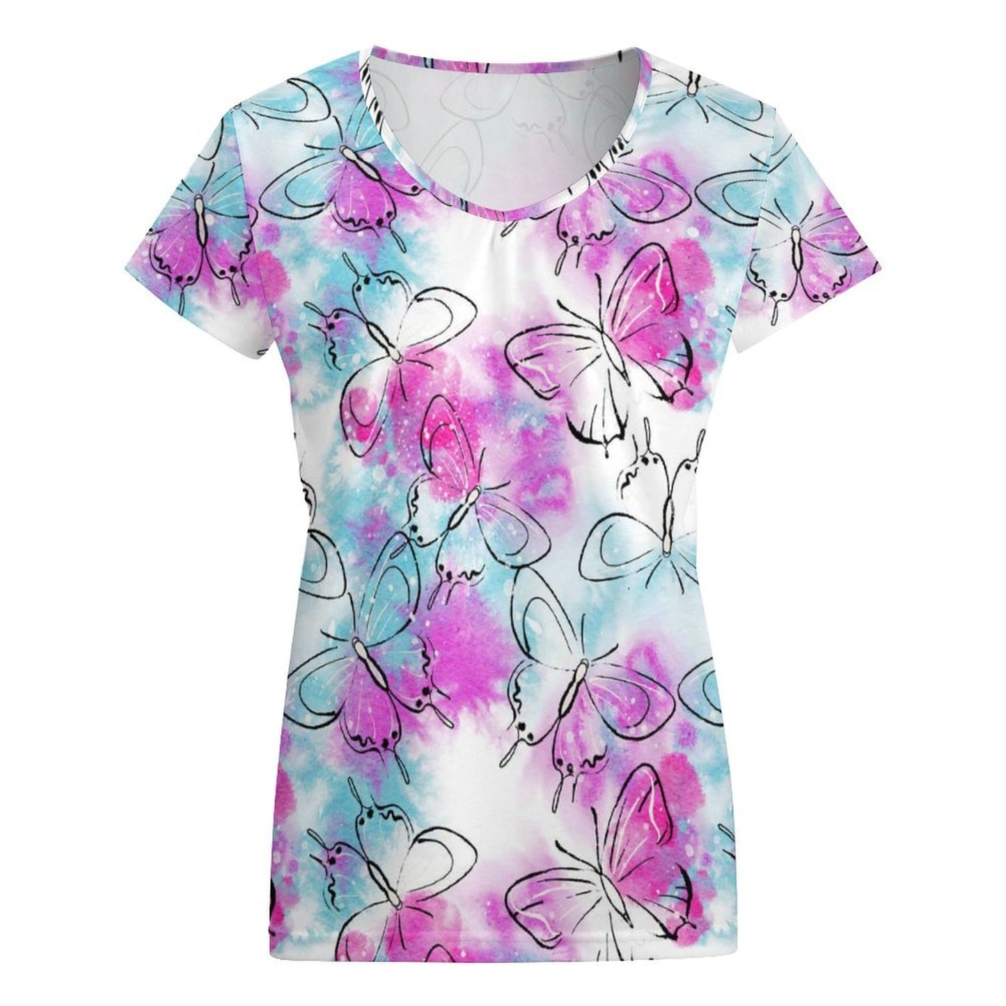 All-Over Print Women's V-neck Short Sleeve T-shirt
