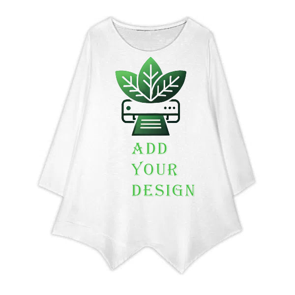 All-Over Print Women's Faux Hemp Long Sleeve Top