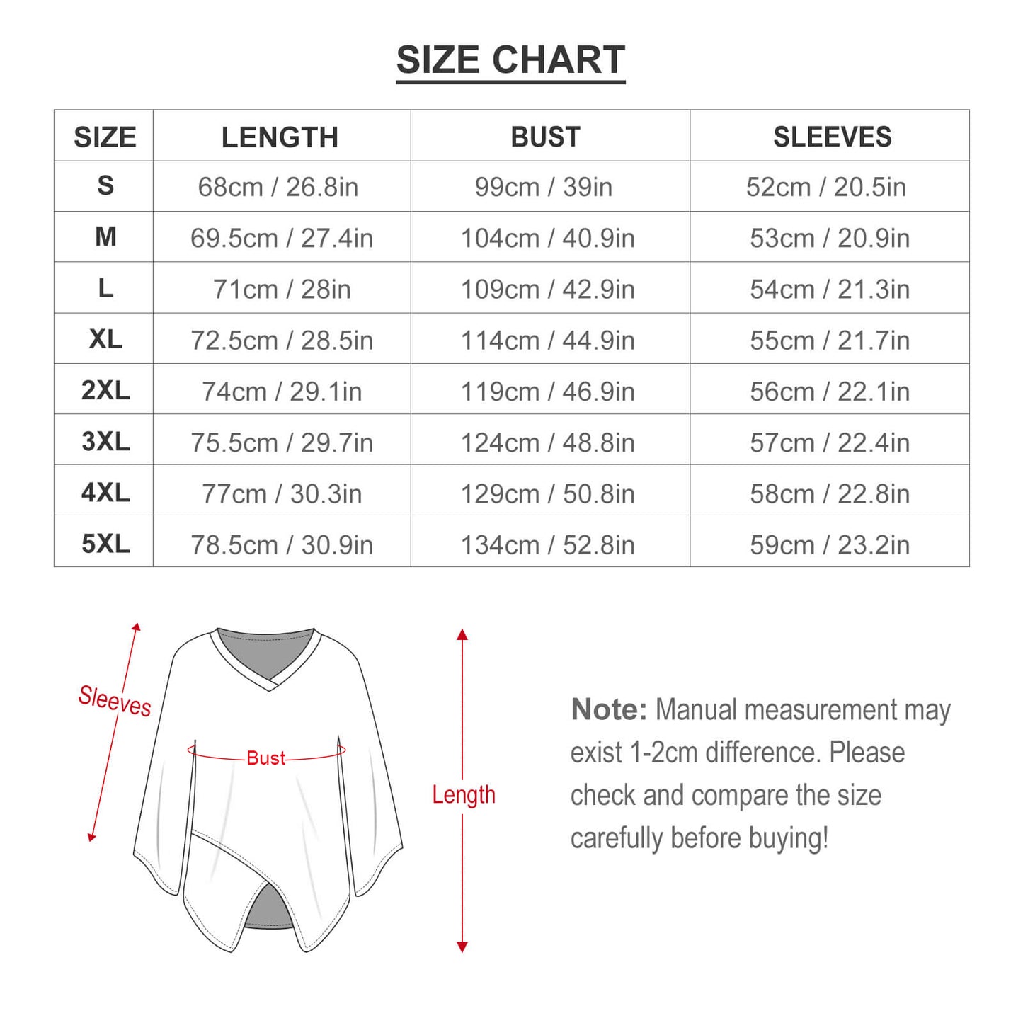All-Over Print Women's Casual Loose Chiffon Long Sleeve Top