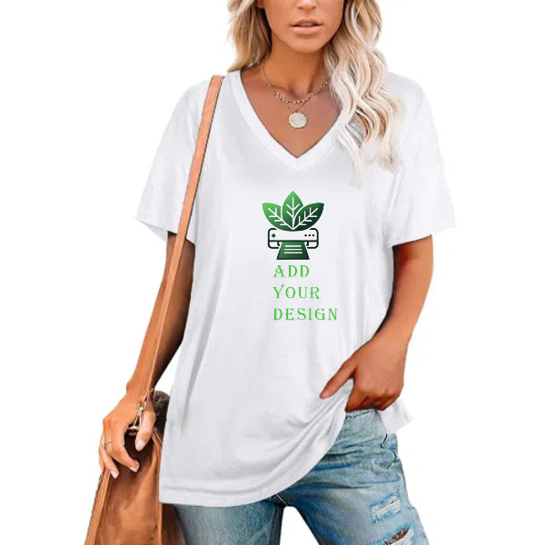 All-Over Print Women's V-neck Short Sleeve T-shirt