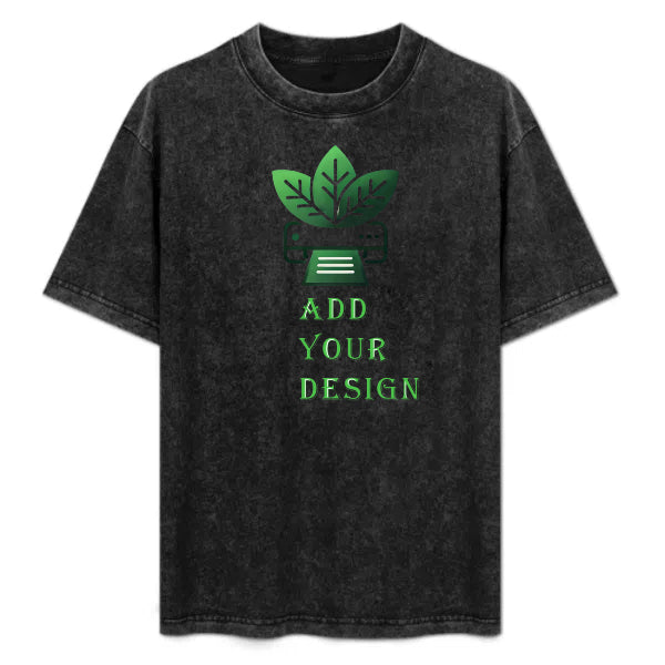 Iron on vintage wash drop shoulder t-shirt