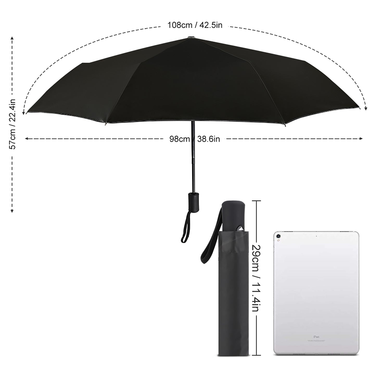 3 Fold Auto Umbrella(The print is on the inside)