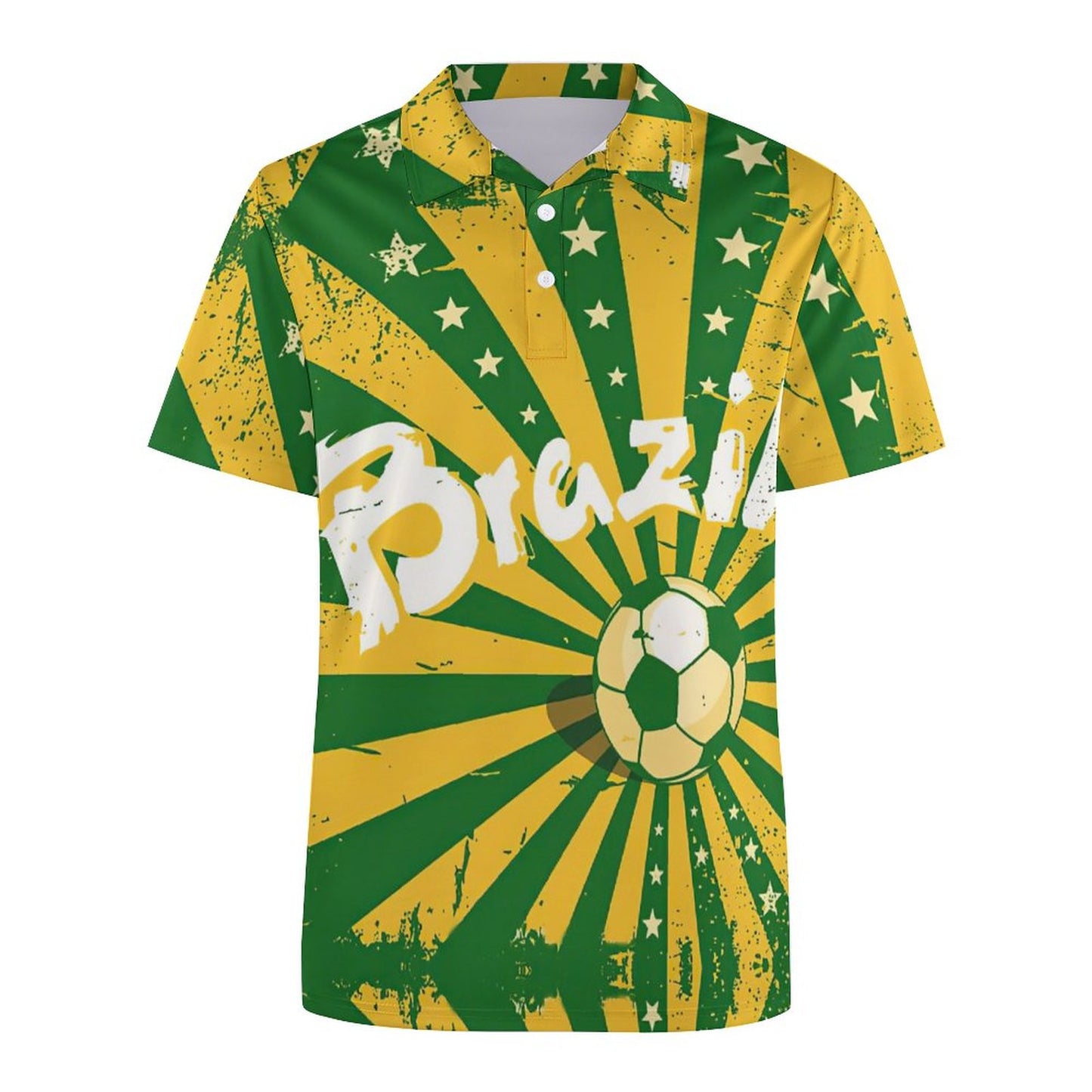 All-Over Print Men's Polo Straight Shirt