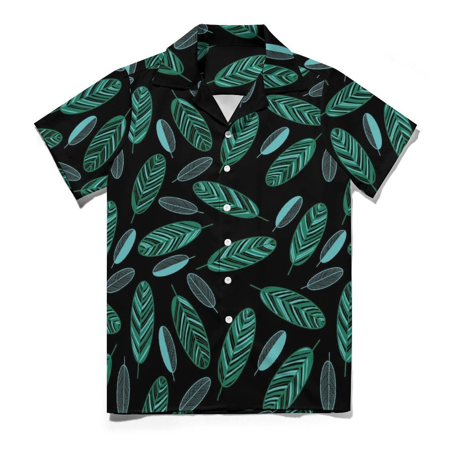 All-Over Print Cuban Collar Shirt