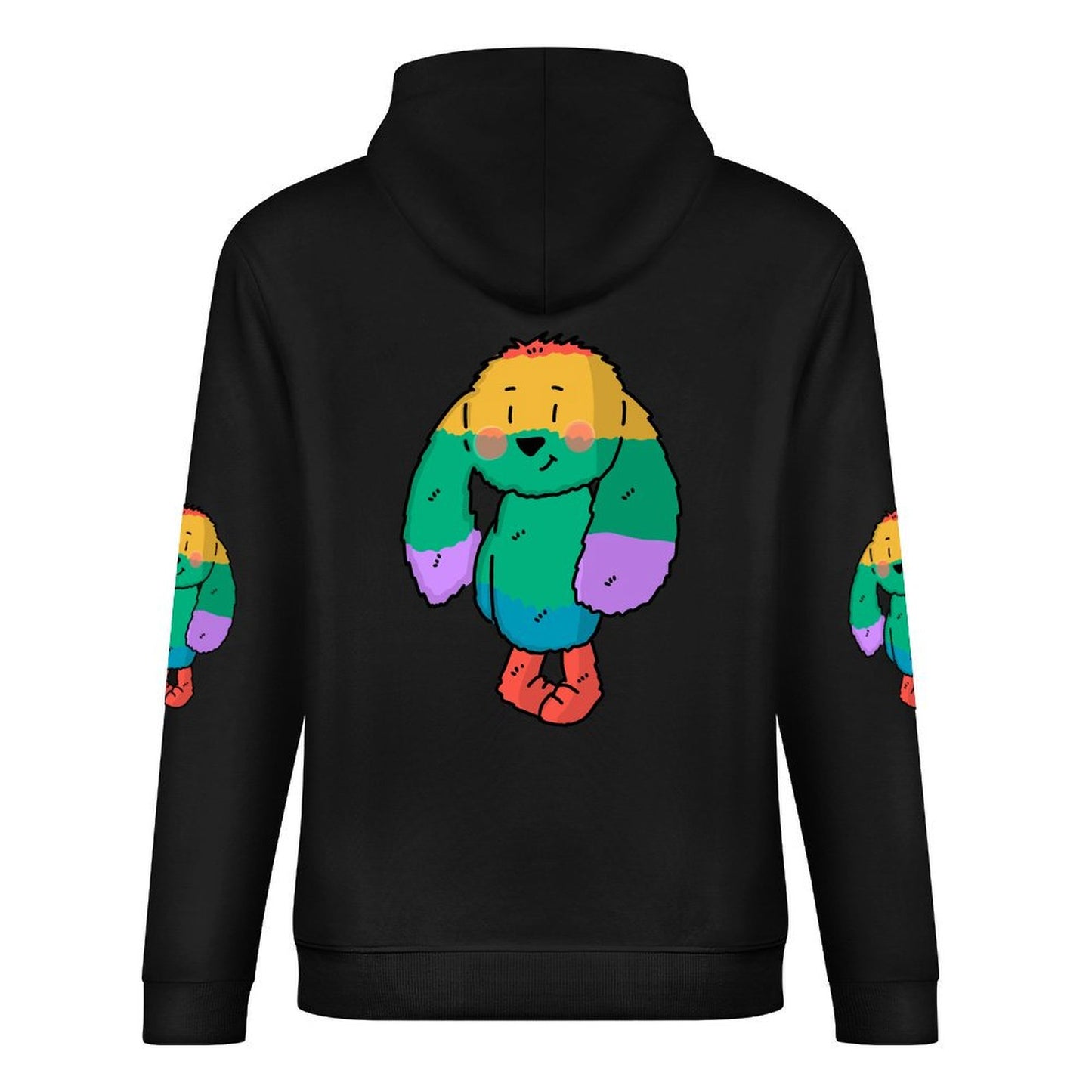 100% Cotton Multicolor Hoodie (front and back + 2 sleeve printed)