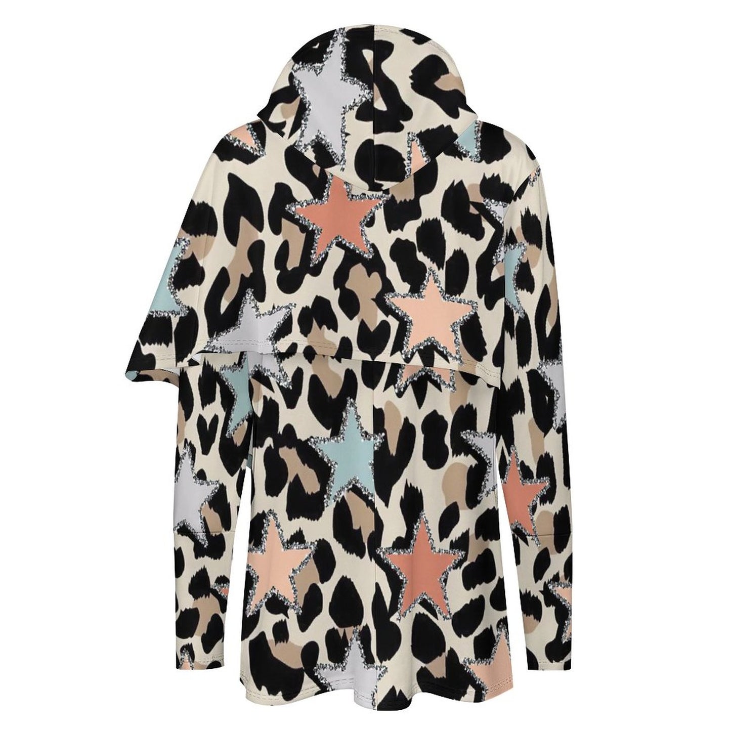 All-over Print Mid-Length Slim Fit Hoodie Sweatshirt