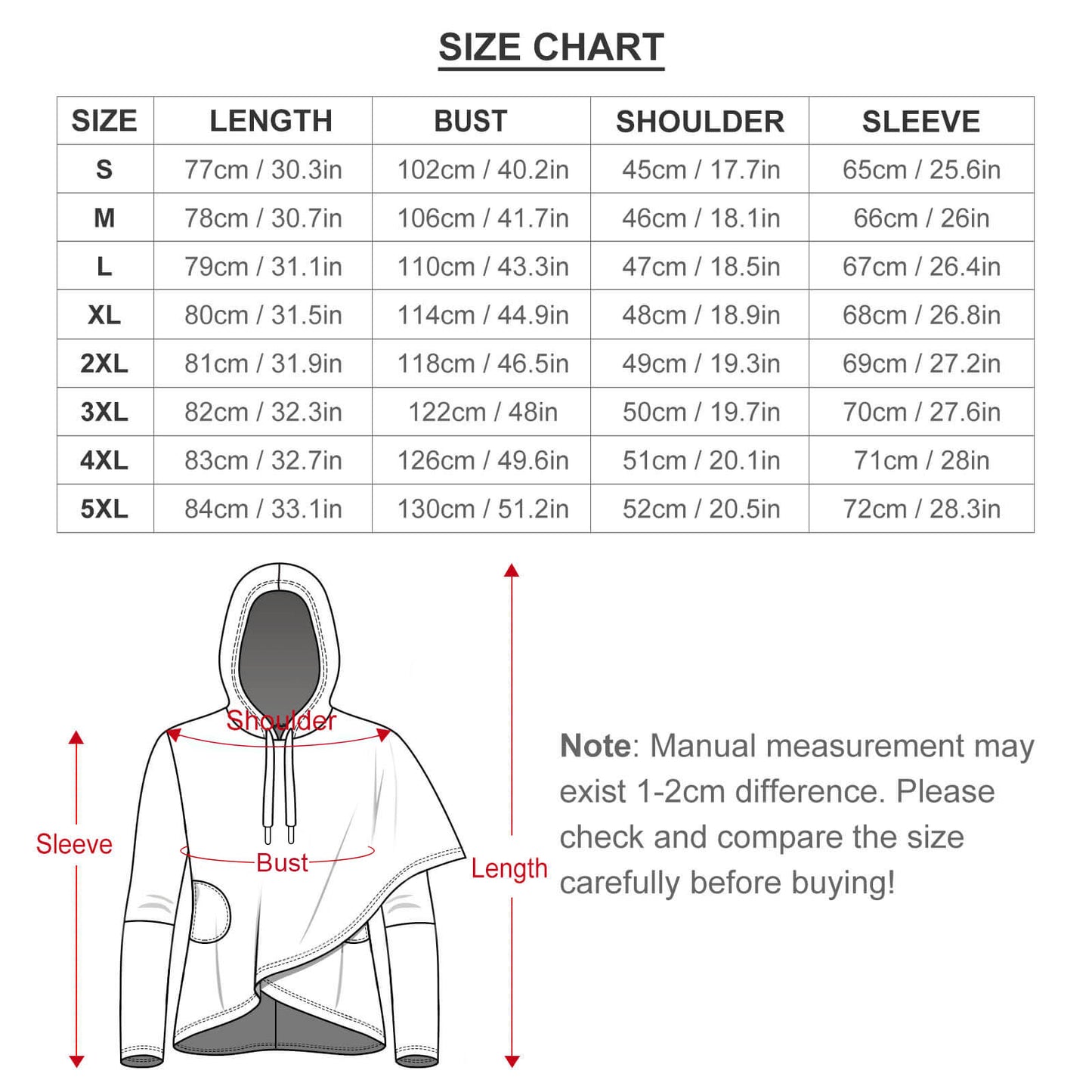 All-over Print Mid-Length Slim Fit Hoodie Sweatshirt