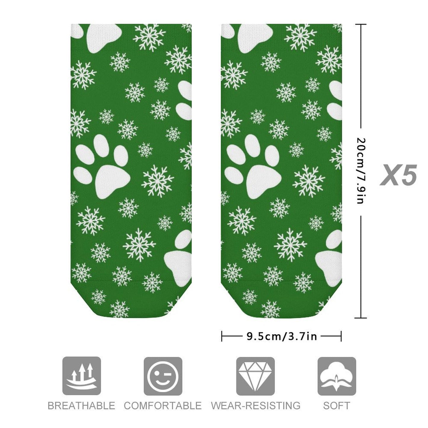 All-Over Print Socks (5 pairs of same picture)