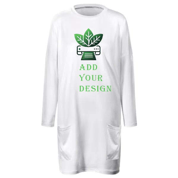 All-over Print Women's Long Sleeve Round Neck Large Pocket Sweatshirt