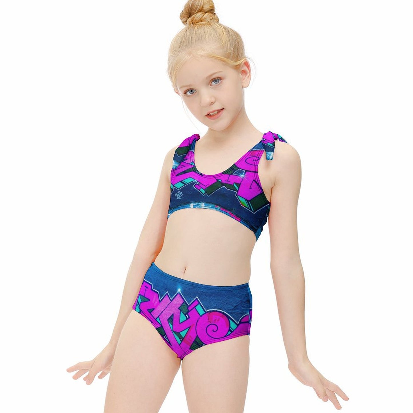 All-Over Print Children's Strappy Swimsuit