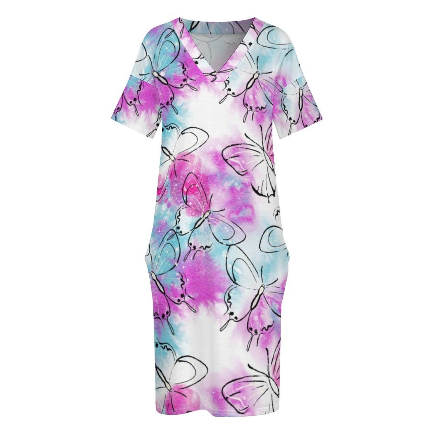 All-Over Print Women's Loose Pocket Dress