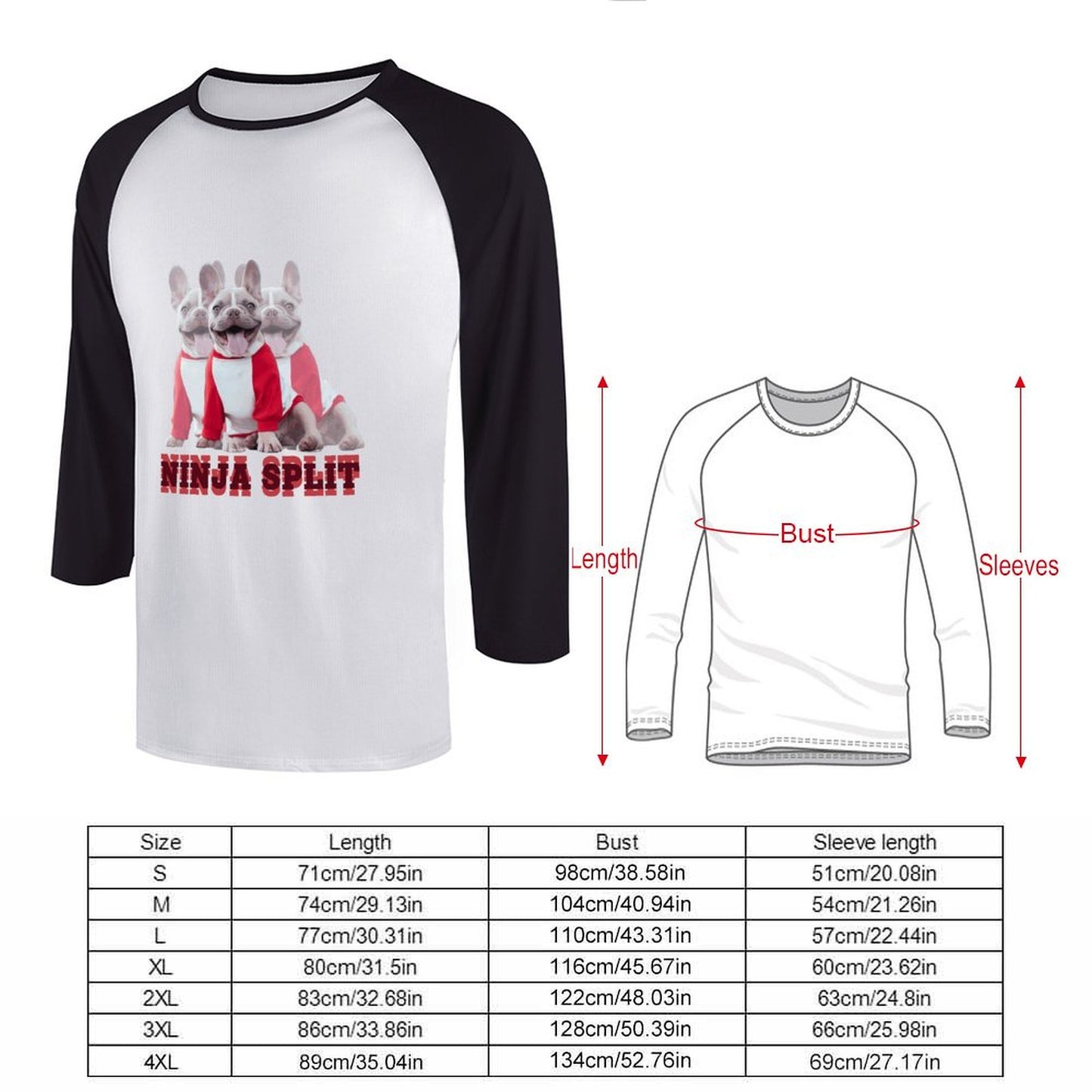 100% Cotton Men's Three Quarter Sleeve T-Shirt
