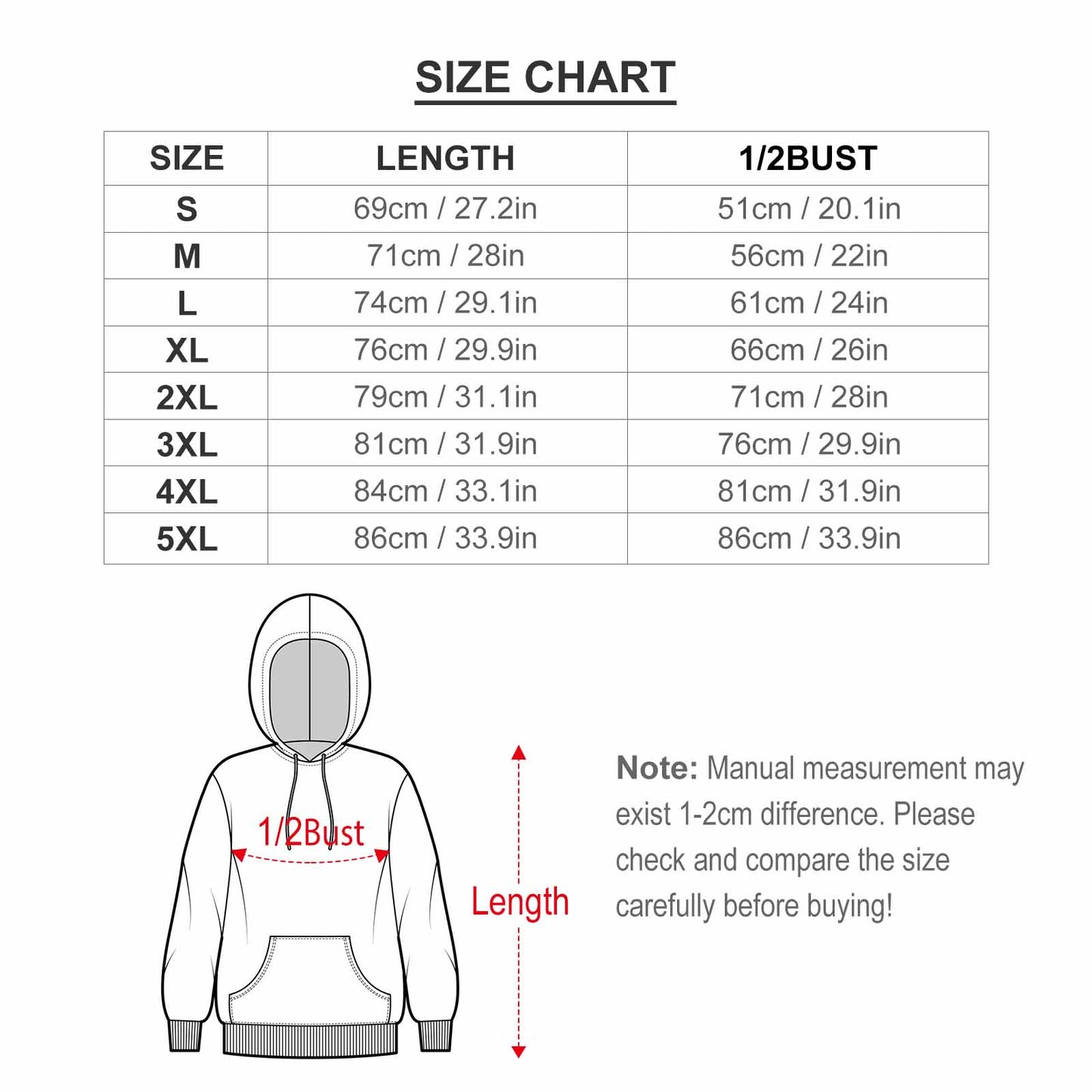 100% Cotton Multicolor Hooded Hoodie (printed front)