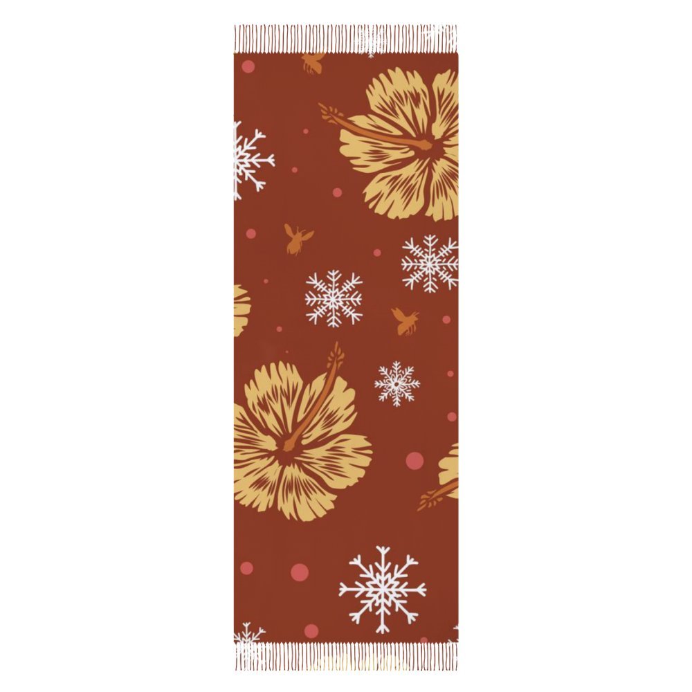 All-Over Print Tassel Scarf