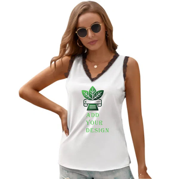 All-Over Print Women's V-Neck Sleeveless Blouse
