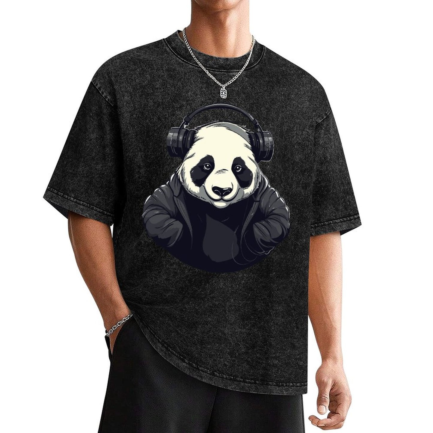 Iron on vintage wash drop shoulder t-shirt