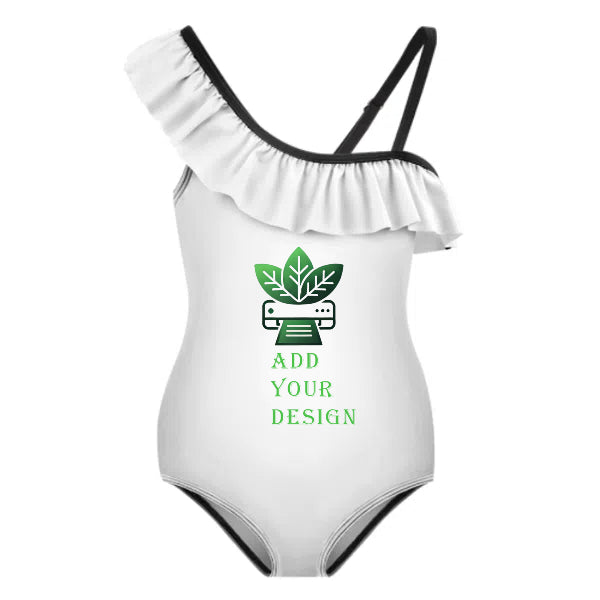 All-Over Print Children's Ruffle One-piece Swimsuit