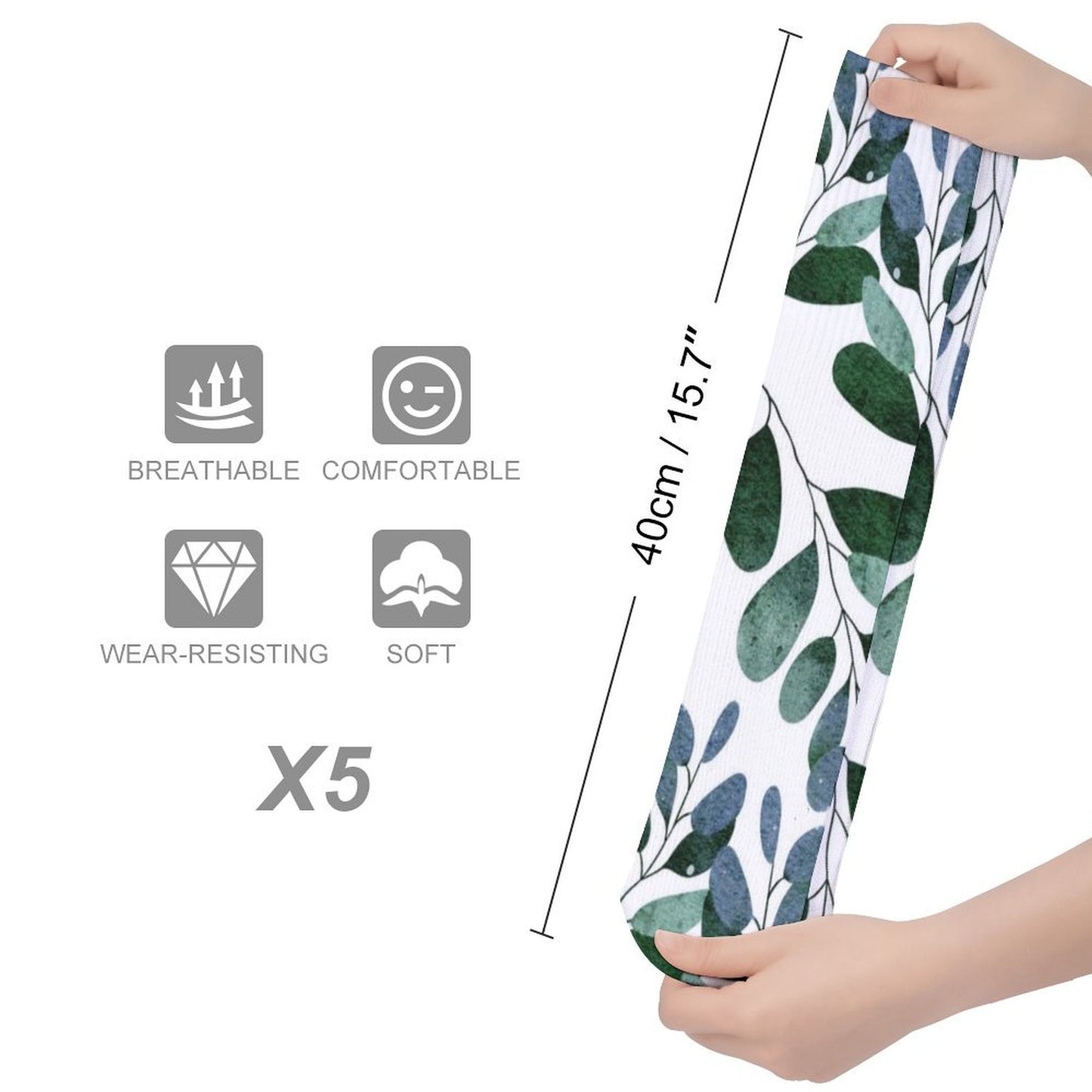 All-Over Print Breathable Stockings