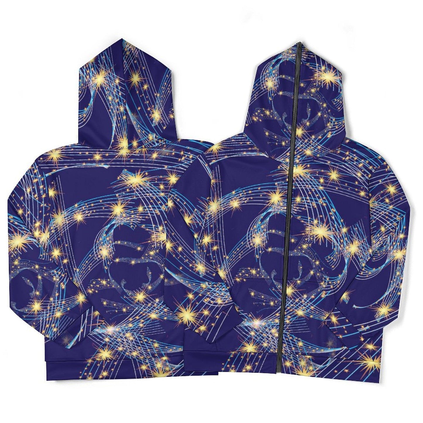 All-Over Print Zipper to Head Hoodie