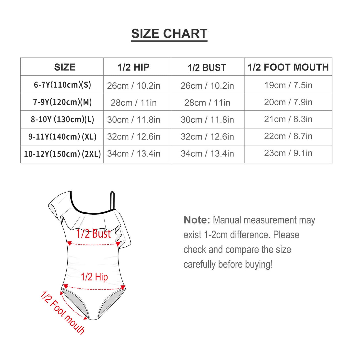 All-Over Print Children's Ruffle One-piece Swimsuit