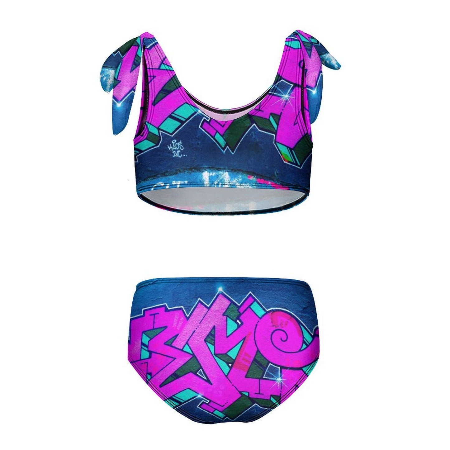 All-Over Print Children's Strappy Swimsuit