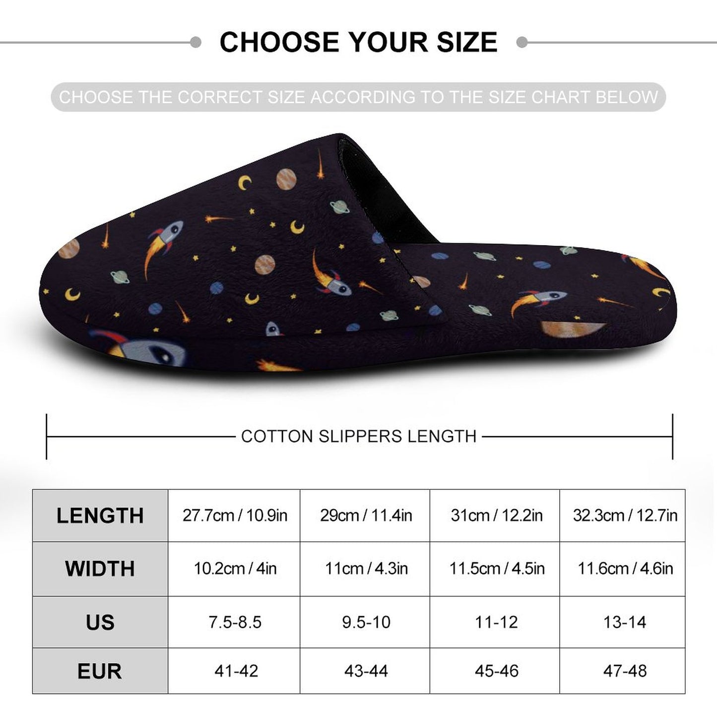 All-Over Print Men's Home Cotton Slippers