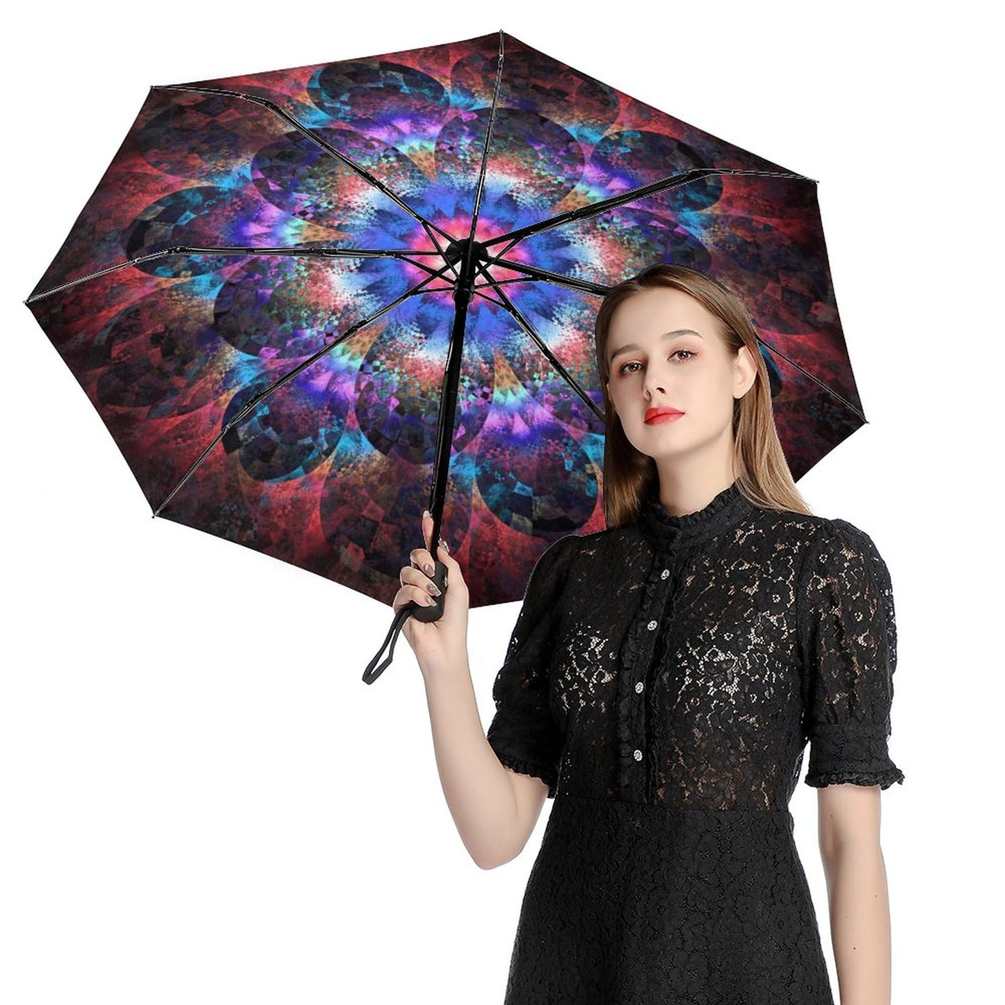 3 Fold Auto Umbrella(The print is on the inside)