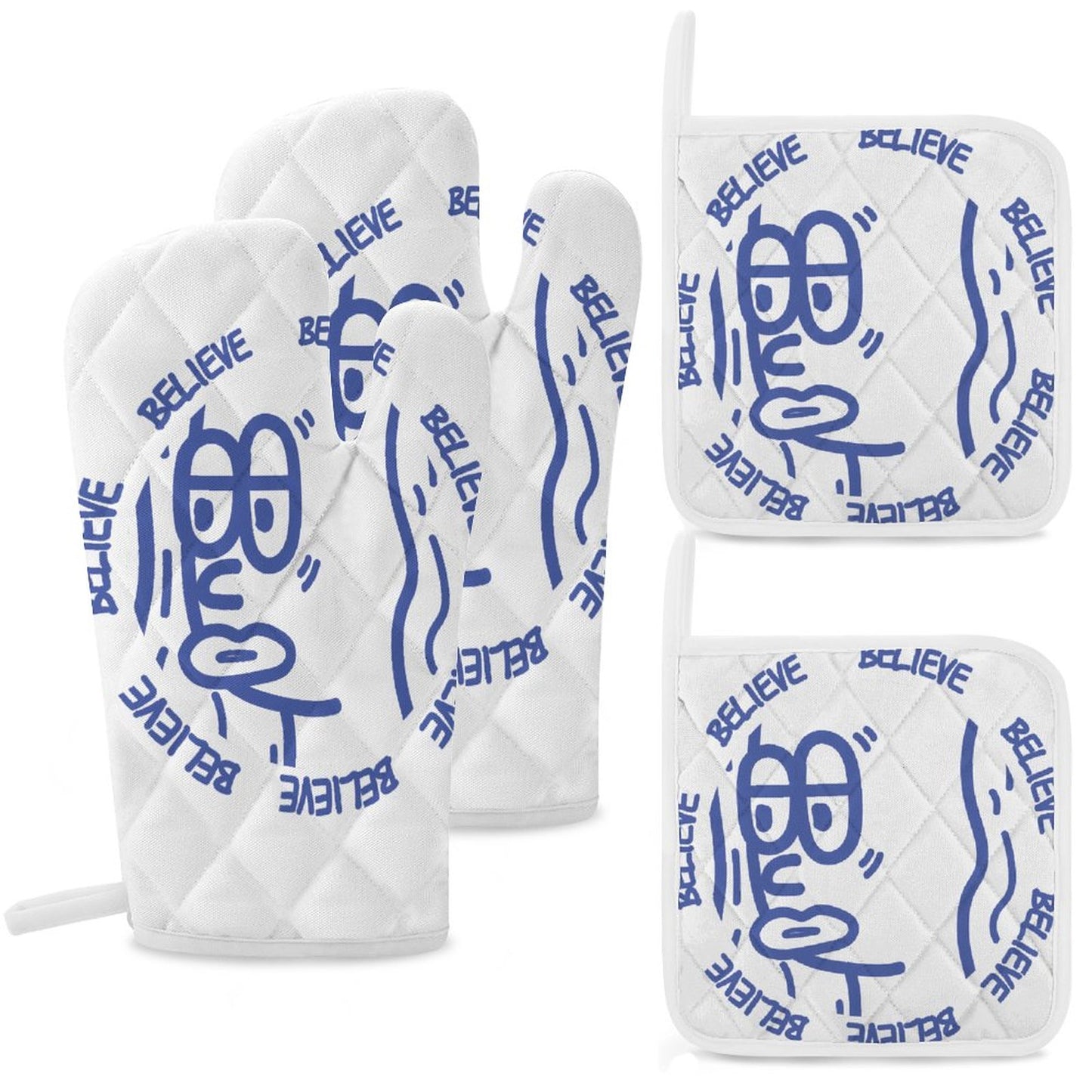 Insulated Mitts and Pan Liners (Set of 4)