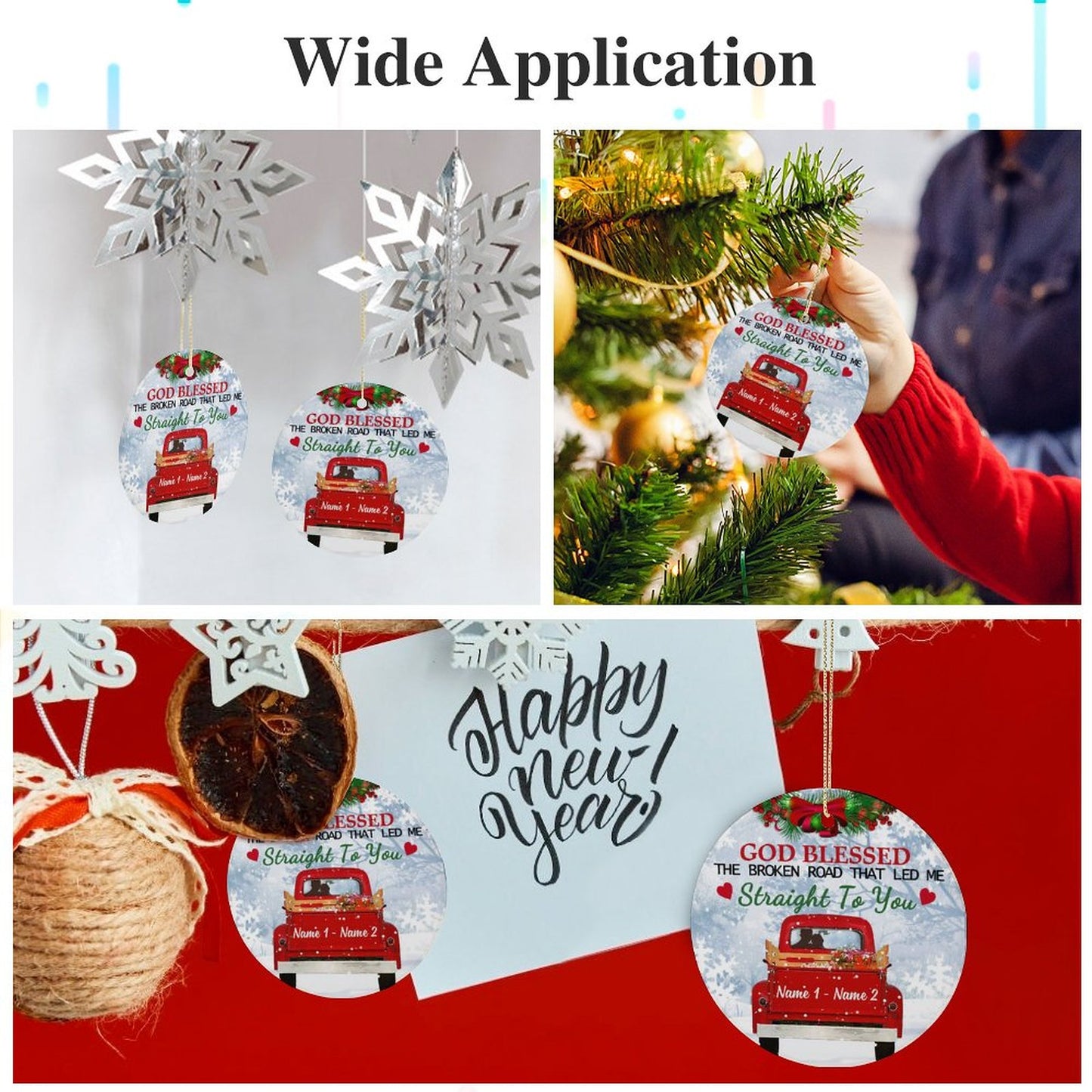 Christmas Circle Ornament (ceramic)