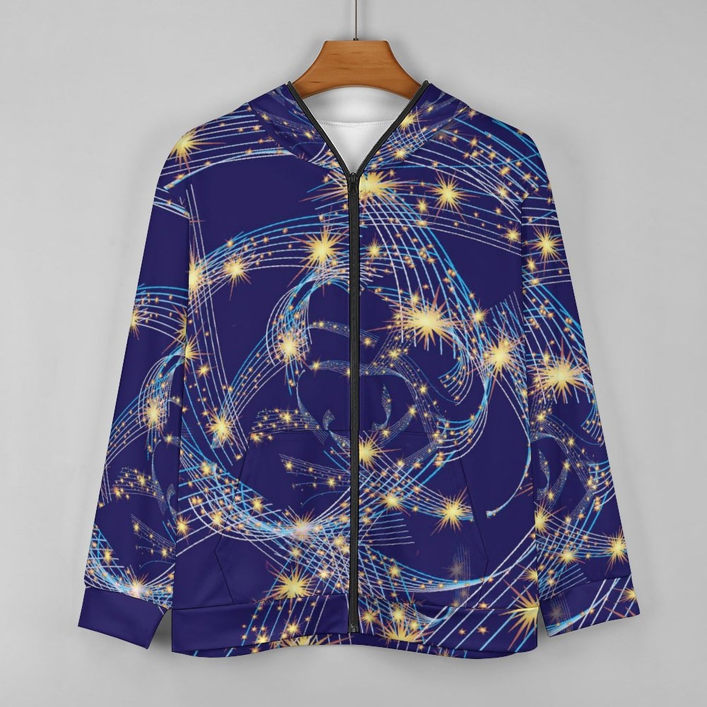 All-Over Print Zipper to Head Hoodie