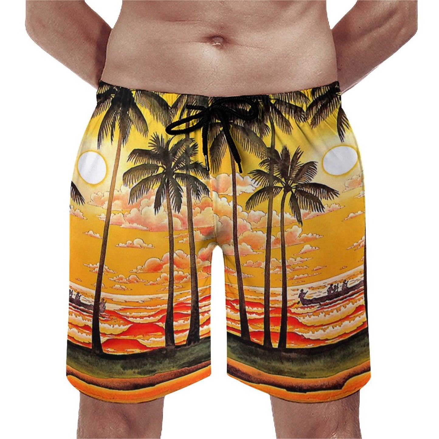 All-Over Print Men's Beach Pants (with pockets and mesh)