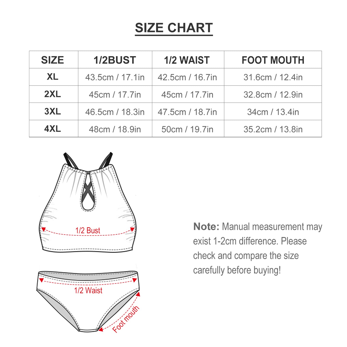 All-Over Print Plus Size Bikini Swimsuit