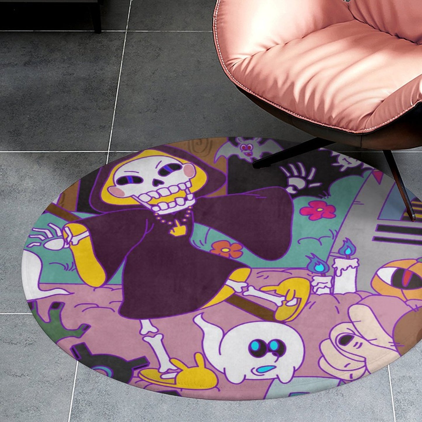 Coral Velvet Floor Mat