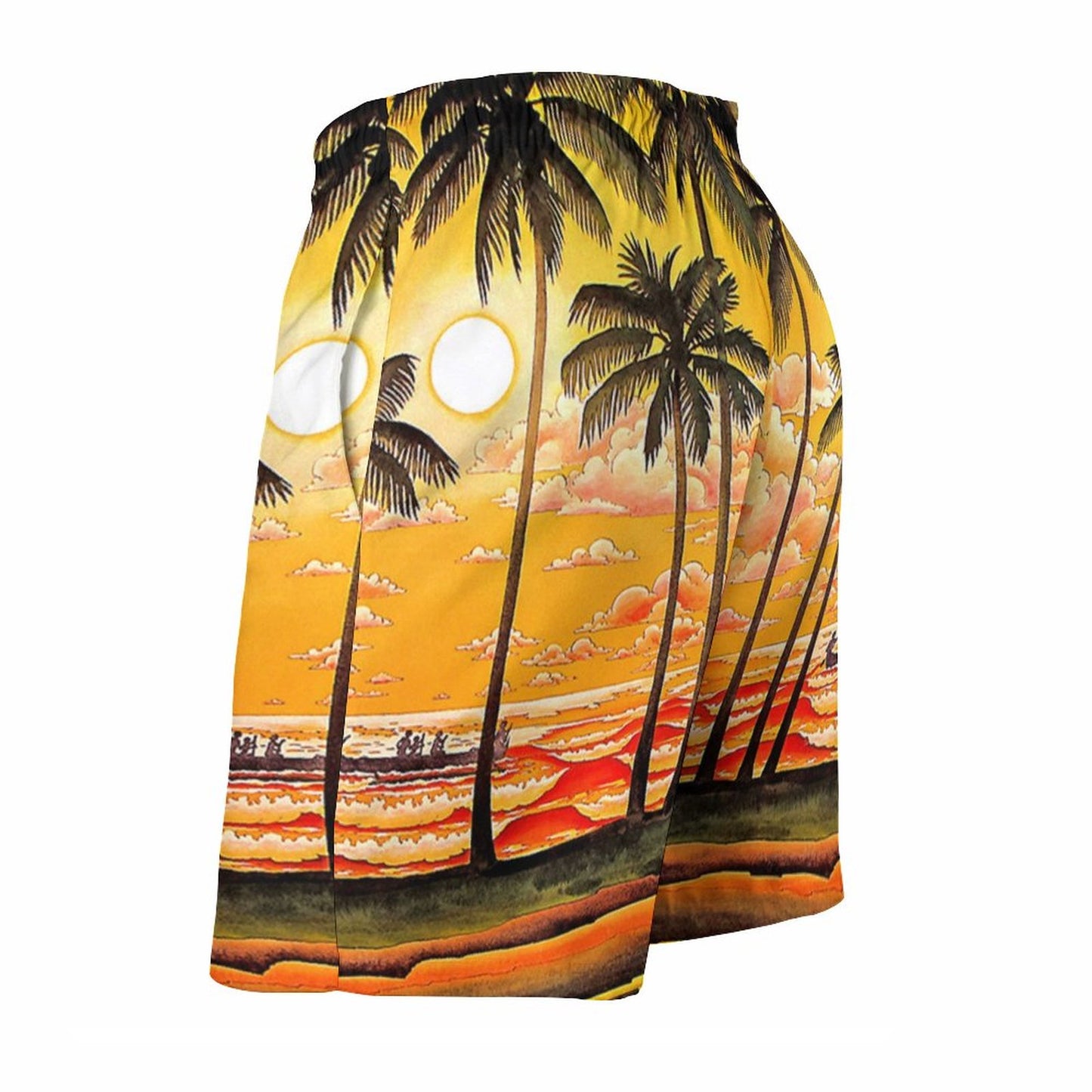 All-Over Print Men's Beach Pants (with pockets and mesh)