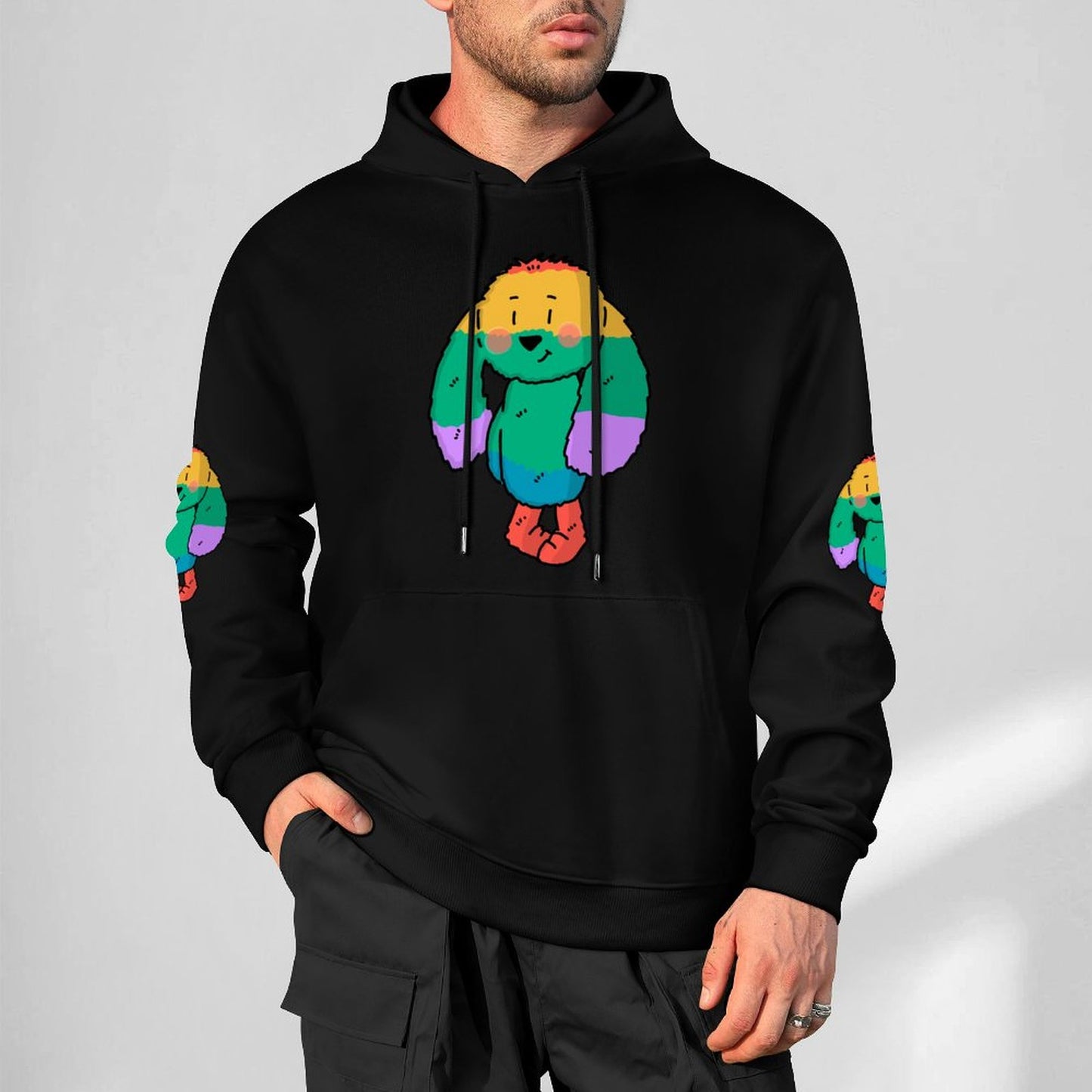 100% Cotton Multicolor Hoodie (front and back + 2 sleeve printed)
