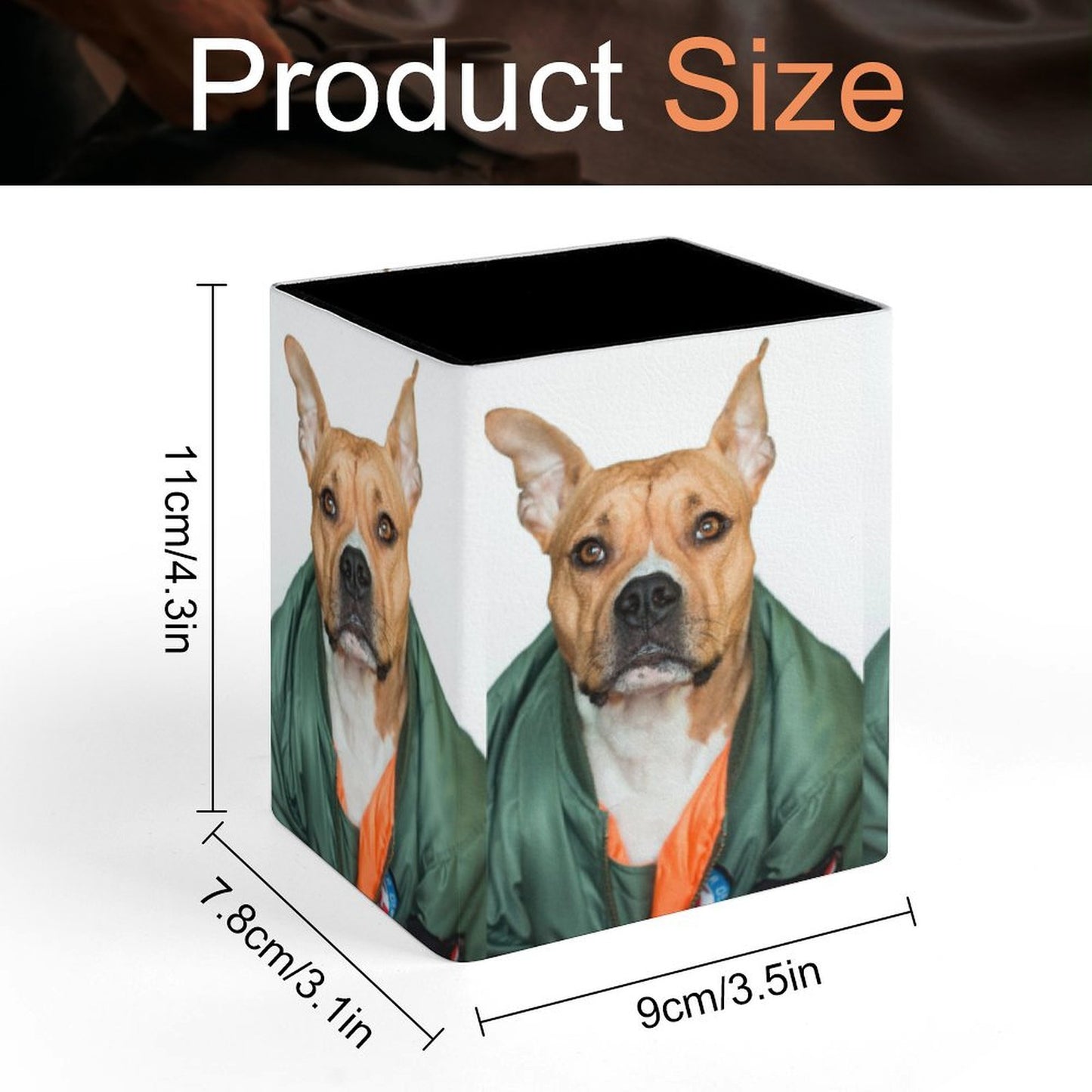 All-Over Print Square Pen Holder