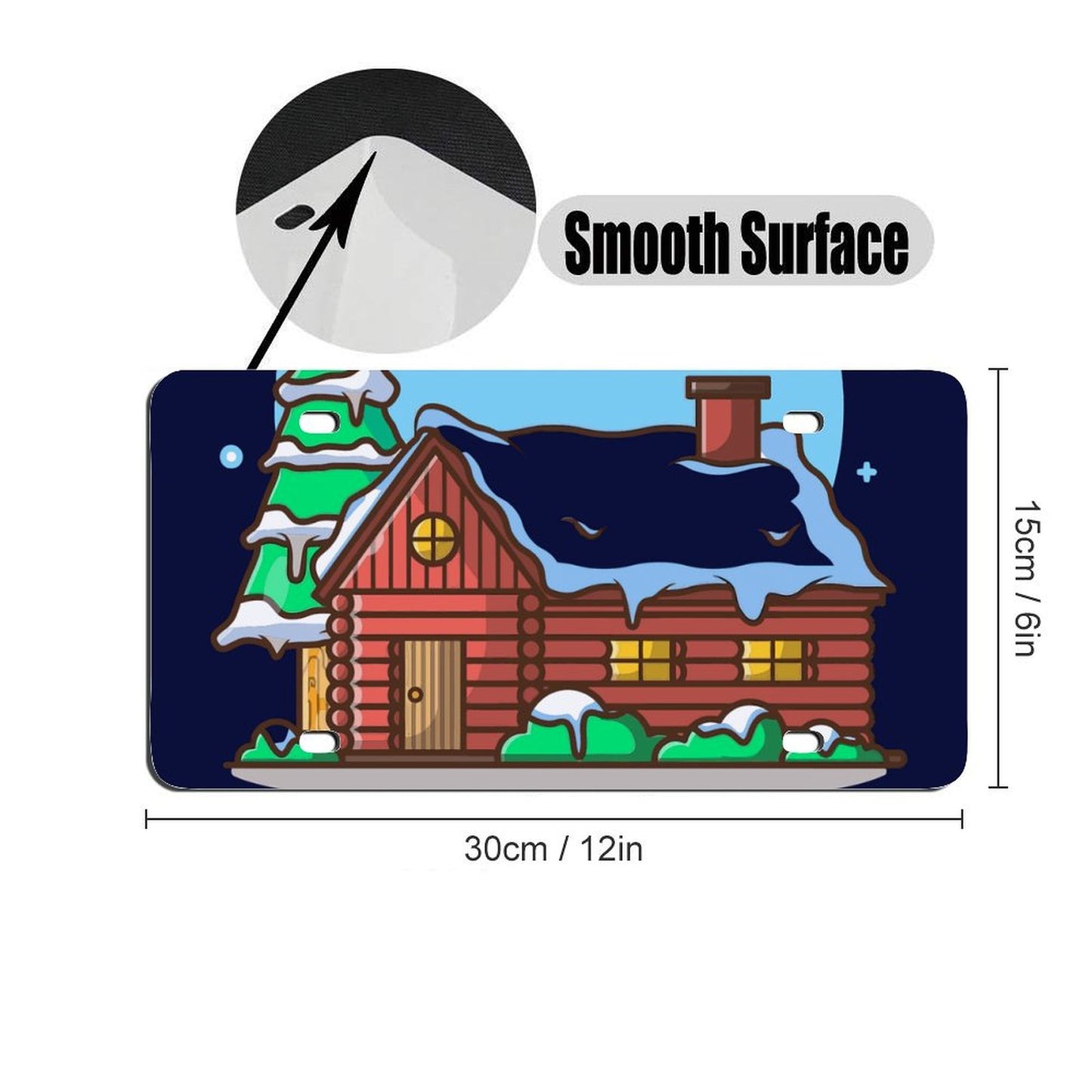 Aluminum Car License Plate 15x30