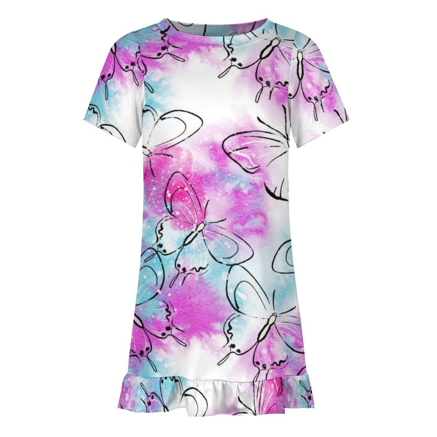 All-Over Print Children's Short Sleeved Dress