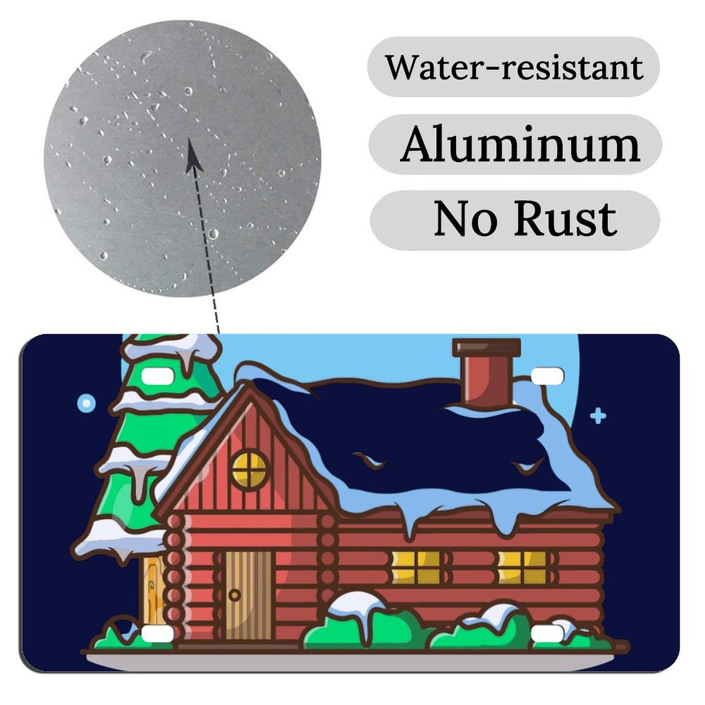 Aluminum Car License Plate 15x30
