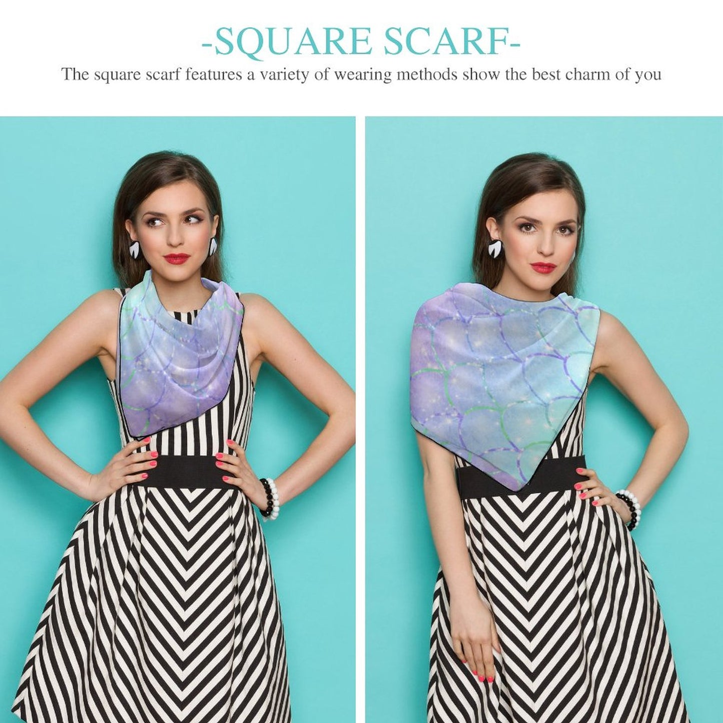 All-Over Print Multi-purpose Silk Scarves