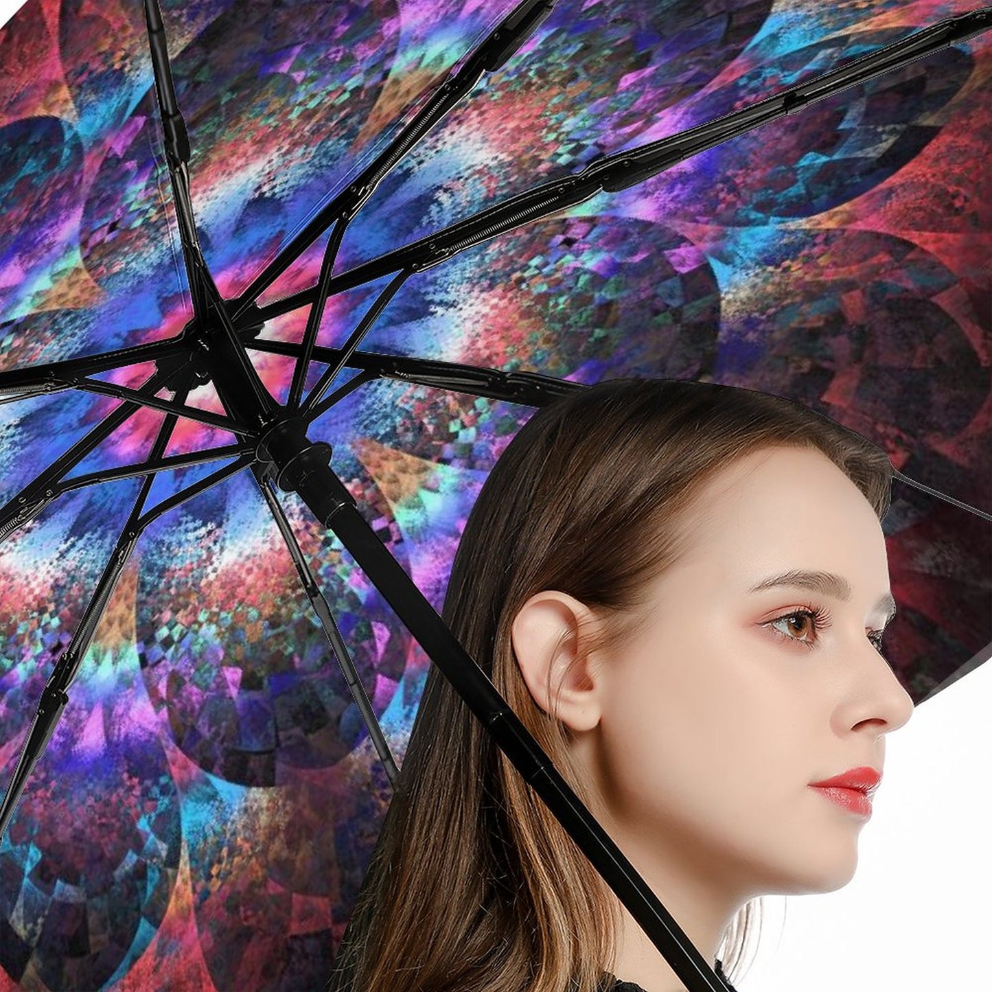 3 Fold Auto Umbrella(The print is on the inside)
