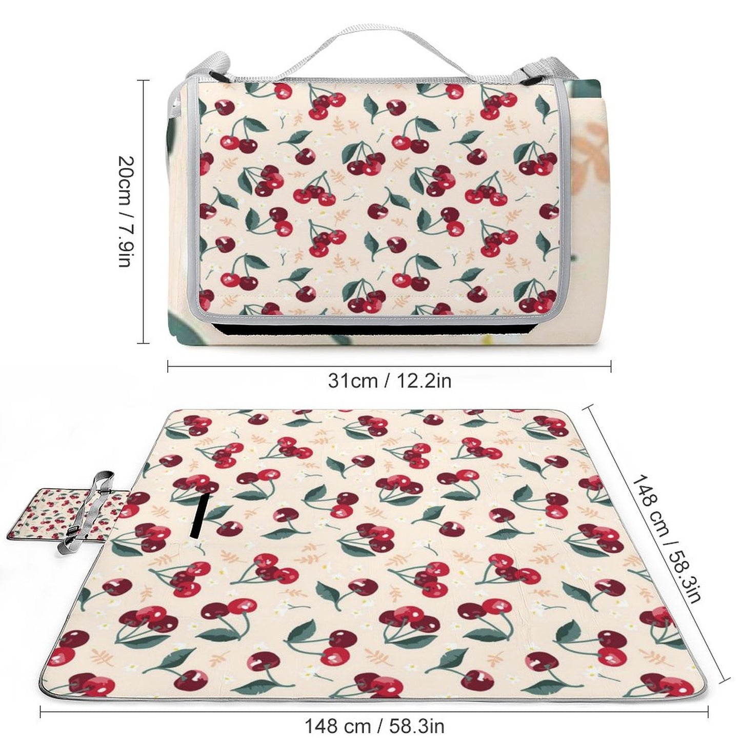 All-Over Print Square Picnic Mat