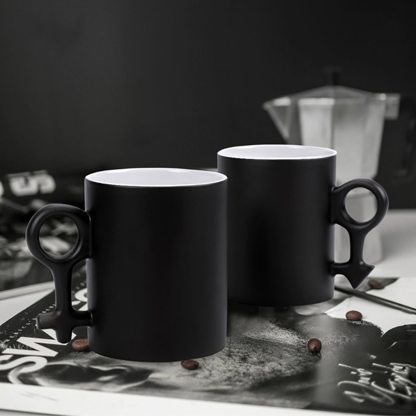 11oz Couples Symbol Discoloration Cup