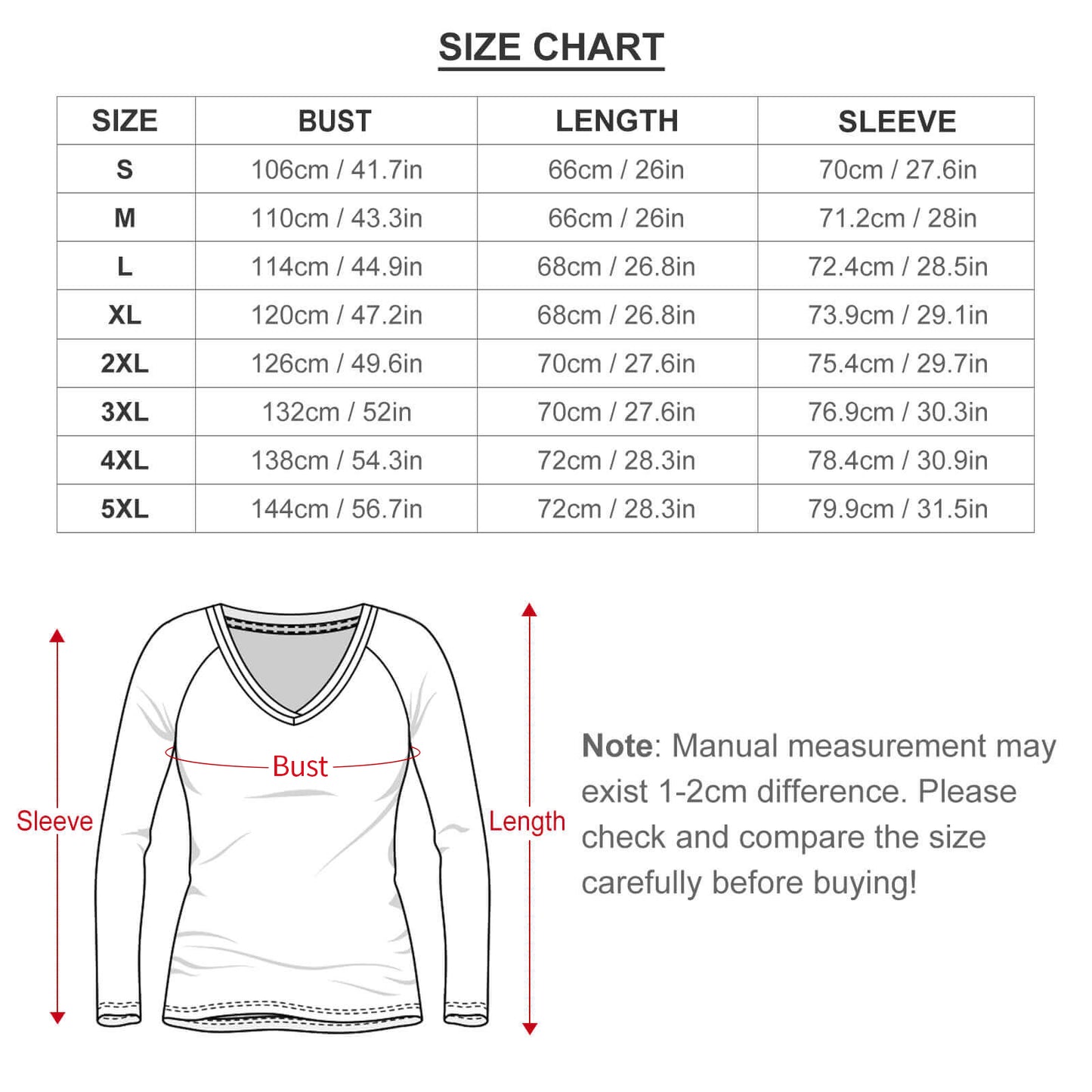 All-Over Print Women's Long Sleeve Loose T-Shirt