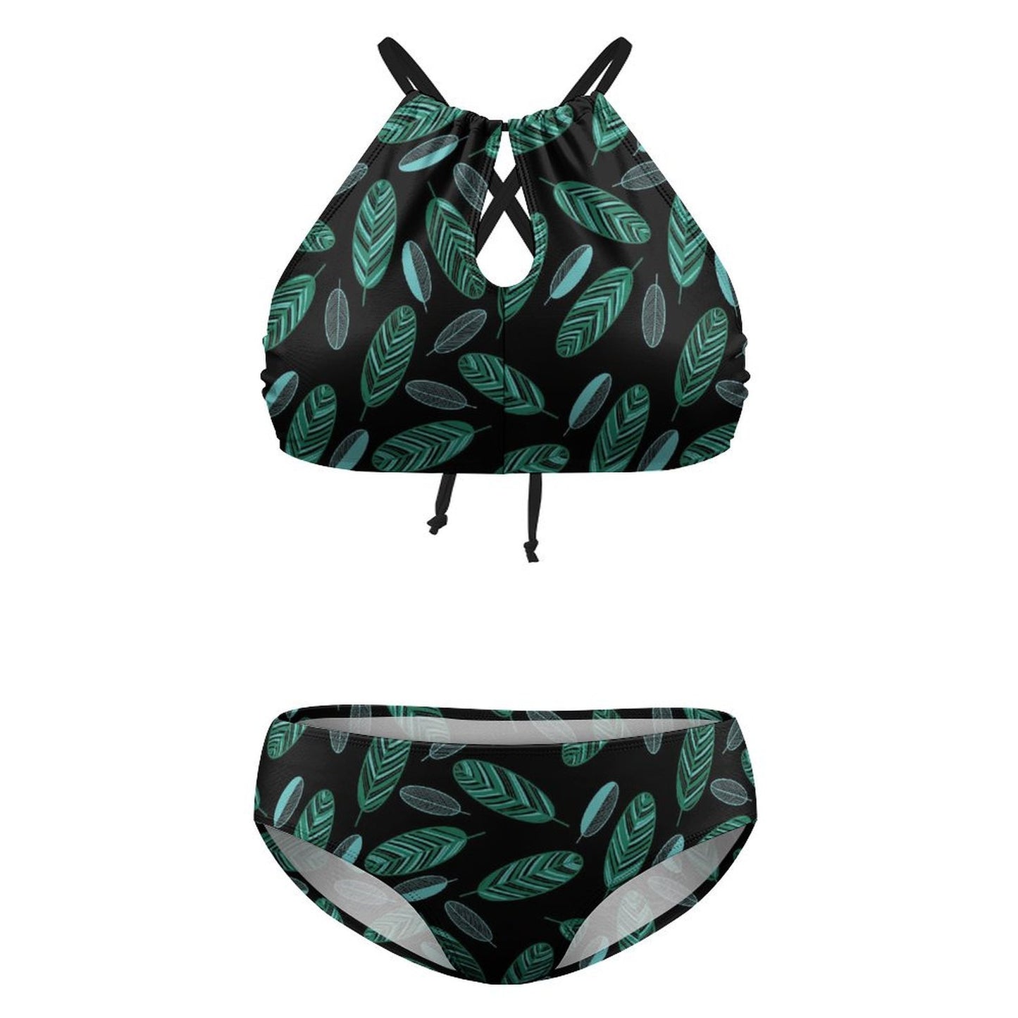 All-Over Print Plus Size Bikini Swimsuit