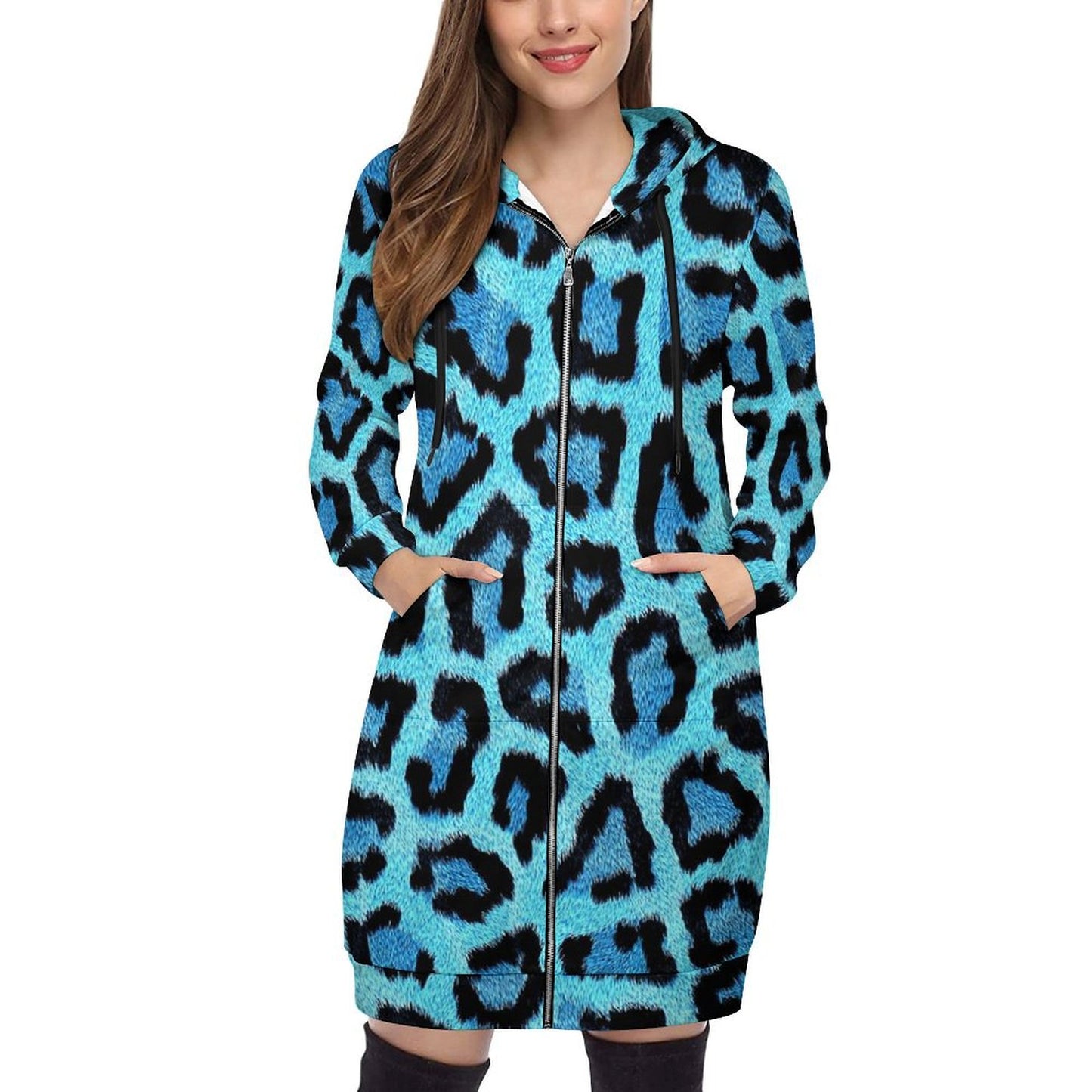All-over Print Long Hooded Long Sleeve Hoodie