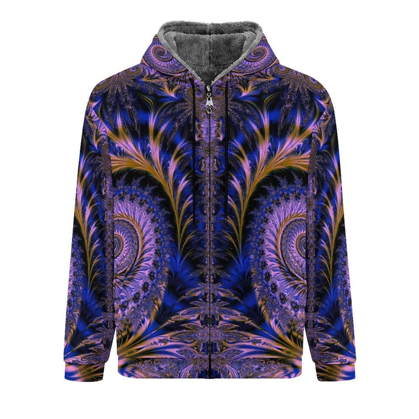 Double Layer Padded Zip-Up Hoodie