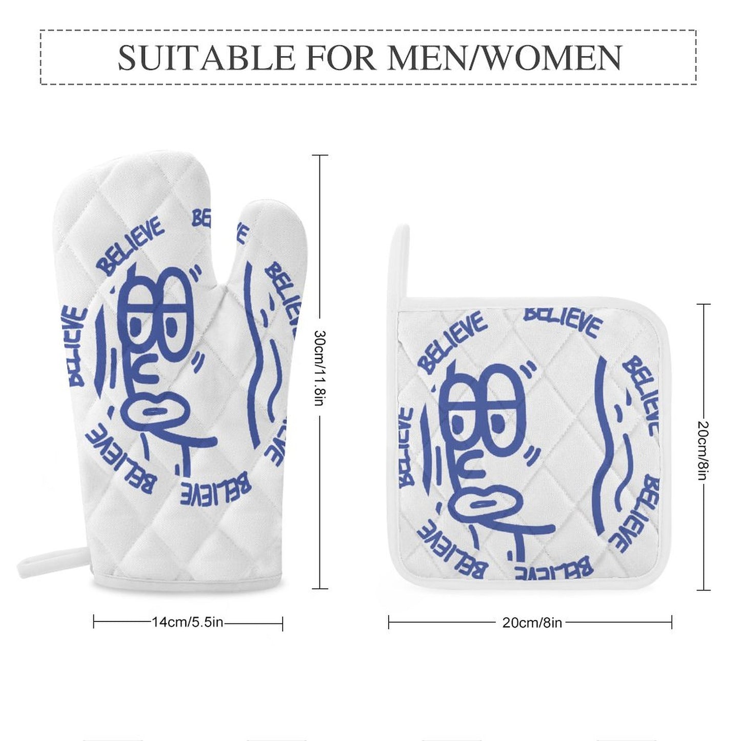 Insulated Mitts and Pan Liners (Set of 4)