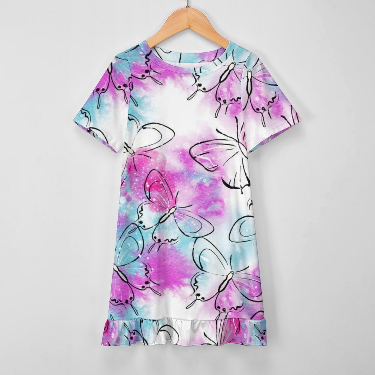 All-Over Print Children's Short Sleeved Dress